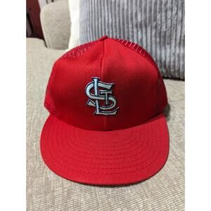 Vintage St Louis Cardinals Trucker Hat Snapback Cap Red NWT New Mesh Made in USA